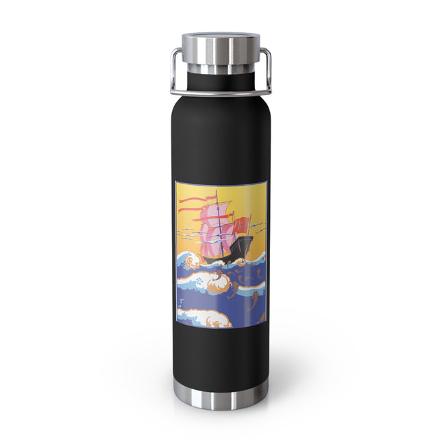 Golden Seas and Whimsical Dreams Copper Vacuum Insulated Bottle, 22oz