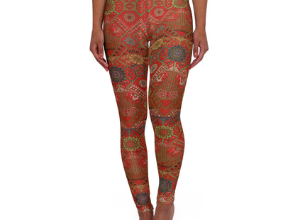 Japanese Fan Pattern by G.A. Audsley High Waisted Yoga Leggings (AOP)