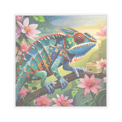 Camouflage Chameleon Kiss-Cut Stickers (4 Sizes)