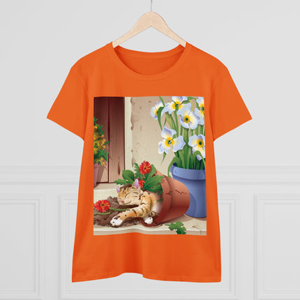 Blooming Serenity Women's Midweight Cotton Tee