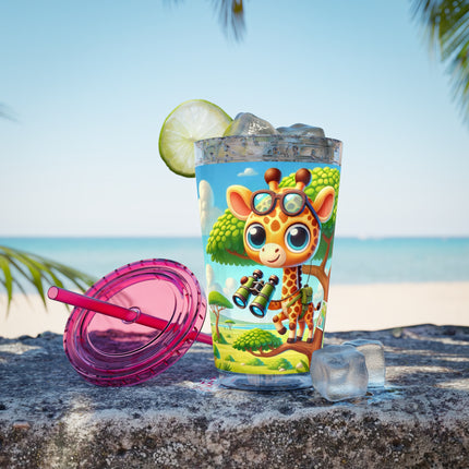 Giraffe Lookout Sunsplash Tumbler with Straw, 16oz