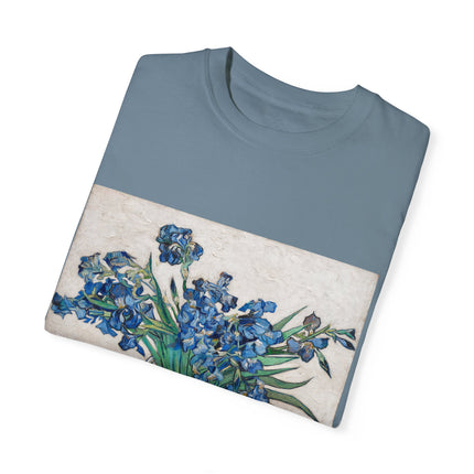 Irises by Vincent Van Gogh Unisex Garment-Dyed T-shirt