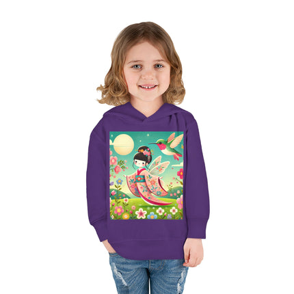 Geisha Fairy and the Hummingbird Blossom Toddler Pullover Fleece Hoodie