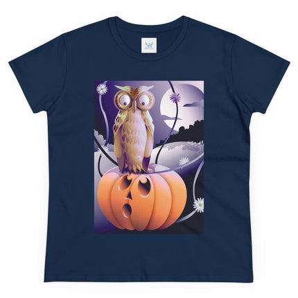 The Startled Pumpkin Women's Midweight Cotton Tee