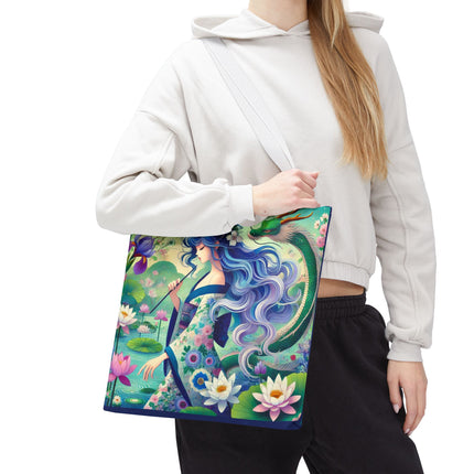 Fairy of the Koi Pond Tote Bag – Mystical Harmony & Pond Enchantment