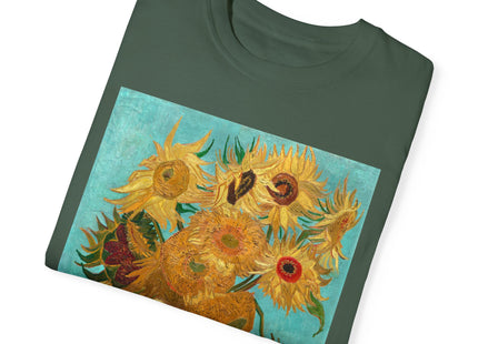 Vase with Twelve Sunflowers by Vincent van Gogh Unisex Garment-Dyed T-shirt