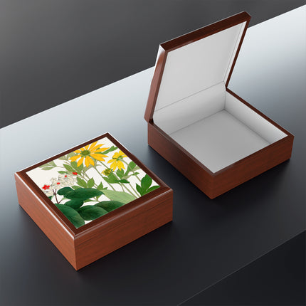 Clerodendrum & Rudbeckia by Tanigami Kônan Jewelry Box