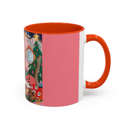 🎀🎄 Christmas Morning In The Rose Parlor Colorful Mug – Art Deco Holiday Fantasy
