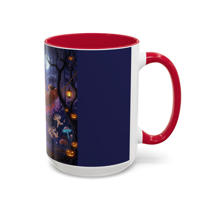🌙🎃 Moonlit Mischief In The Pumpkin Grove Colorful Mug – Whimsical Halloween Fantasy