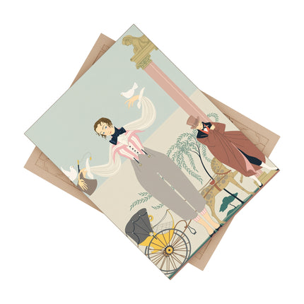 🕊️🌸 The Dove Promenade Ceramic Tile – Art Deco Garden Elegance