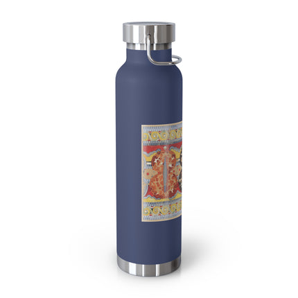 Reproduction of the Shield Frieze by Emile Gilliéron Copper Vacuum Insulated Bottle, 22oz