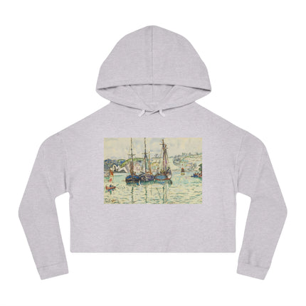 Le Trieux Paul Signac Women’s Cropped Hooded Sweatshirt