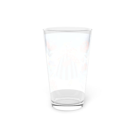 ❤️❄️ The Winter Heart Messenger Pint Glass – Art Deco Snow Garden Fantasy