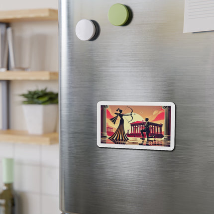 Art Deco Valentine's Romance Die-Cut Magnets (5 Sizes)