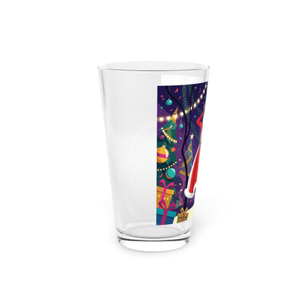🎄❄️ The Christmas Snowball Dance Pint Glass – Whimsical Holiday Fashion Fantasy