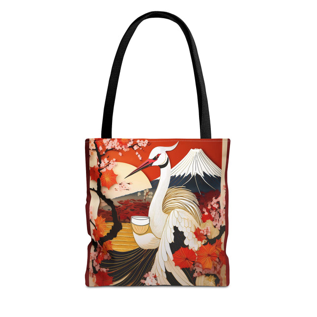 Crane at an Autumn Vineyard Tote Bag (AOP)