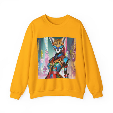 Cyber Cat Glamour Unisex Heavy Blend™ Crewneck Sweatshirt