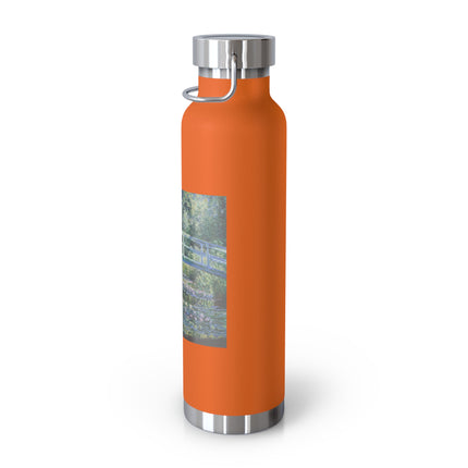 Water Lilies and Japanese Bridge by Claude Monet Copper Vacuum Insulated Bottle, 22oz