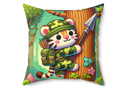 Stealthy Stripes Spun Polyester Square Pillow