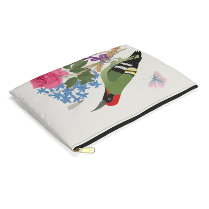 Woodpecker & Rose Accessory Pouch – Charming Beauty & Refined Simplicity