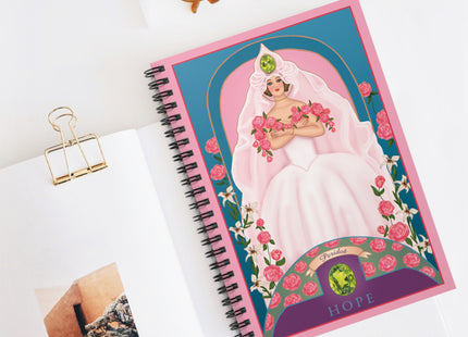 August & Peridot (from the Gem Series) by Sofia Chiostri Spiral Notebook - Ruled Line