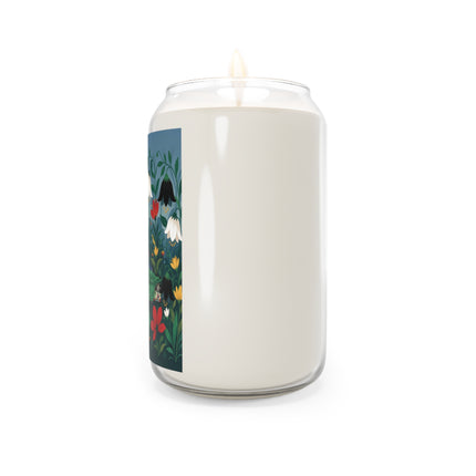 🌺🌙 The Lady Of The Midnight Bellflower Garden Scented Soy Candle – Art Deco Floral Reverie