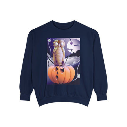 The Startled Pumpkin Unisex Garment-Dyed Sweatshirt