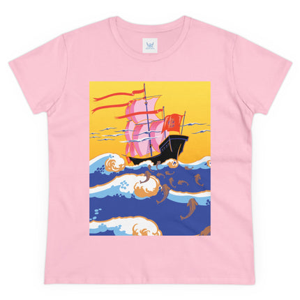Golden Seas and Whimsical Dreams Women's Midweight Cotton Tee