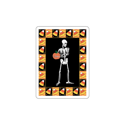 Candy Corn Skeleton Die-Cut Stickers (5 Sizes)