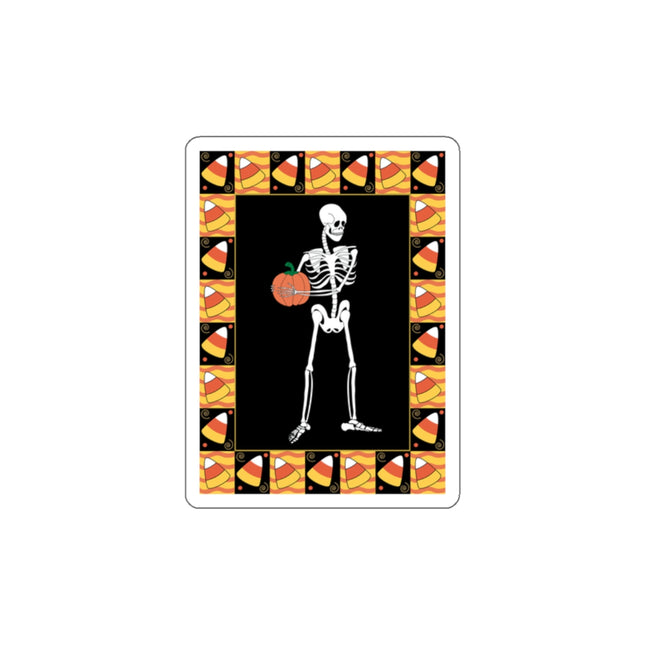 Candy Corn Skeleton Die-Cut Stickers (5 Sizes)