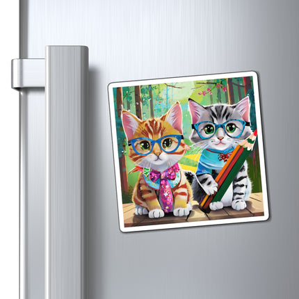 Kitten Scholars Magnets (3 Sizes)