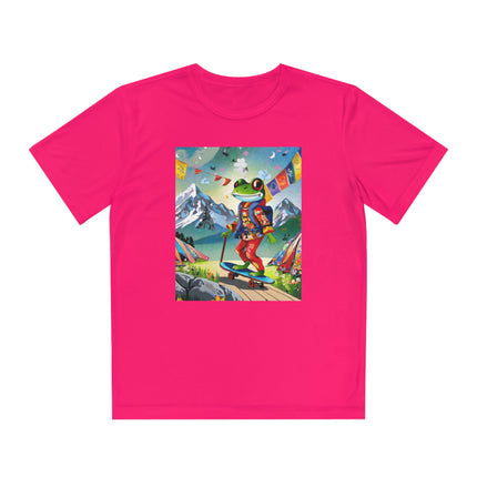 Skateboarding Frog Youth Competitor Tee – Whimsical Adventure & Playful Energy