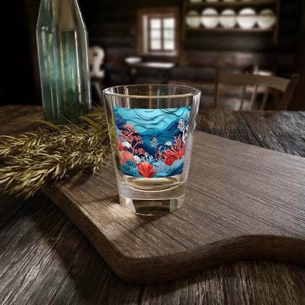 Enchanting Underwater Scene Shot Glass, 1.5oz
