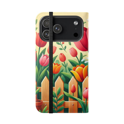 🌷🐦 The Little Garden Tender Flip Case – Sunshine, Care & Storybook Charm