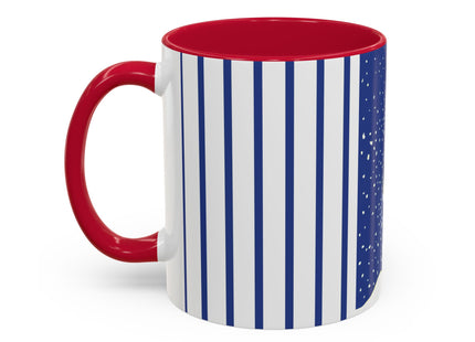 Snowman in Falling Snow Colorful Mugs (11oz, 15oz)