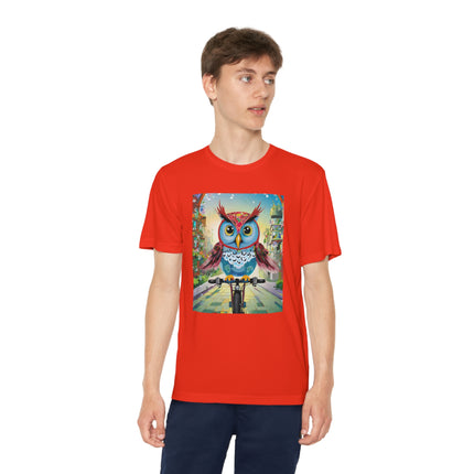 Cycling Owl Youth Competitor Tee – Urban Adventure & Playful Energy