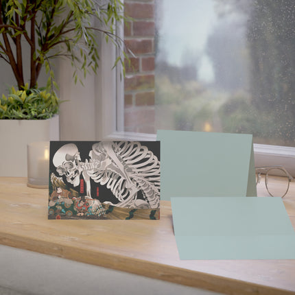 Mitsukuni Defying the Skeleton Spectre by Utagawa Kuniyoshi Greeting Cards (1, 10, 30, and 50pcs)