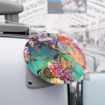 Golden Wisteria Symphony Luggage Tags