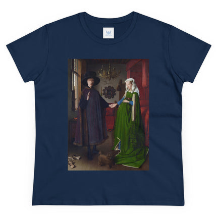 Arnolfini Portrait by Jan Van Eyck Women's Midweight Cotton Tee