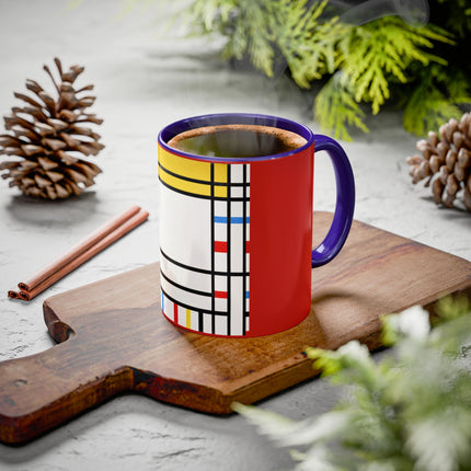 Place de la Concorde by Piet Mondrian Colorful Mugs (11oz, 15oz)