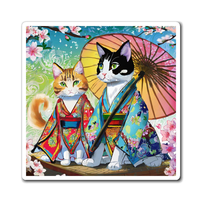 Kimono Kitties Magnet (3 Sizes)