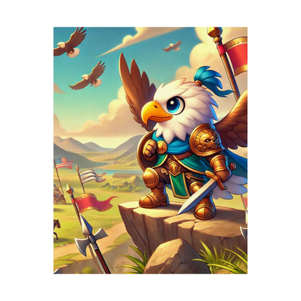 🦅⚔️ Watchful Guardian Matte Vertical Poster – Courage, Leadership & Noble Vigilance