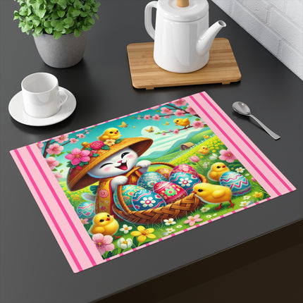Geisha Kitten’s Easter Delight Placemat, 1pc