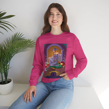 February & Amethyst (from the Gem Series) by Sofia Chiostri Heavy Blend™ Crewneck Sweatshirt