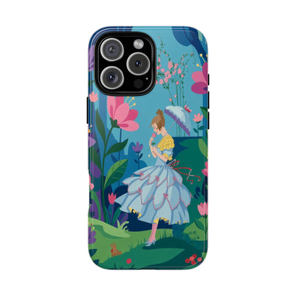 🌸☂️ A Stroll Through The Enchanted Forest Phone Case – Art Deco Floral Fantasy