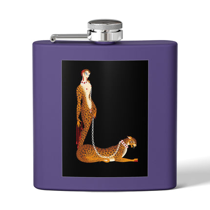 Leopard Queen Stainless Steel Flask – Wild Beauty & Art Deco Glamour