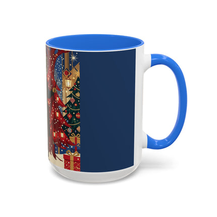 🎩🎄 Christmas Eve Promenade Colorful Mug – Art Deco Holiday Elegance