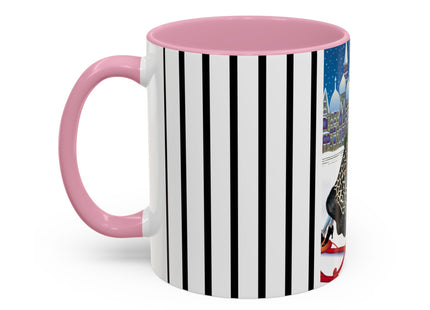 Elegant Winter Woman in Sleigh Colorful Mugs (11oz, 15oz)