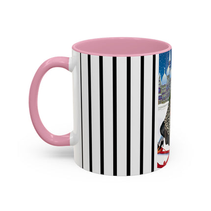 Elegant Winter Woman in Sleigh Colorful Mugs (11oz, 15oz)