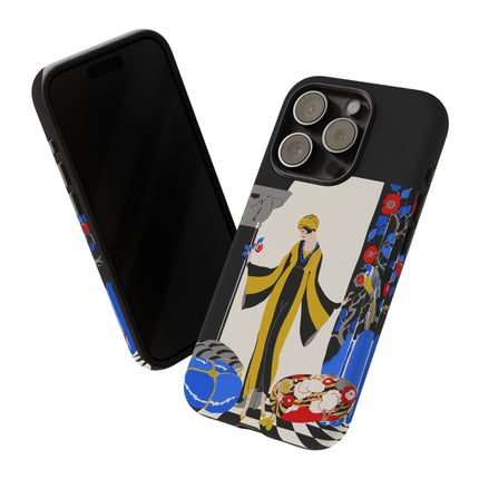 Art Deco Flapper in Yellow Robe Phone Case – Elegant Glamour & Exotic Charm
